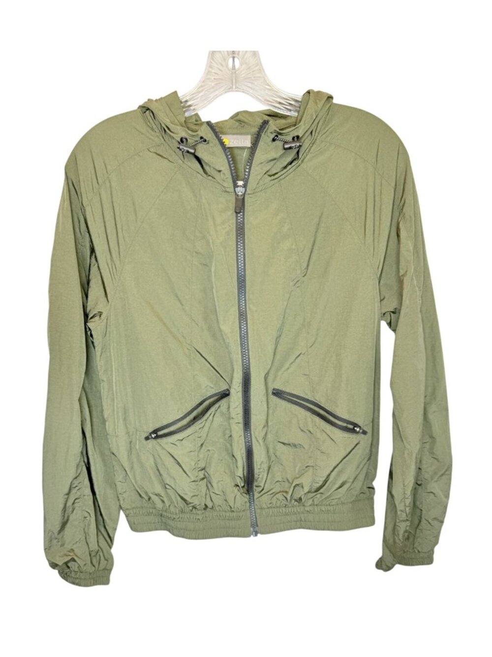Zella Runyon Windbreaker Jacket Olive Night NWT - Size XS